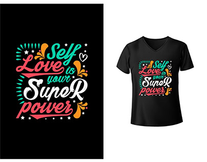 SELF LOVE Typography T-shirt Design