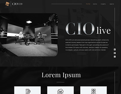 CIO LIVE Landing Page Design