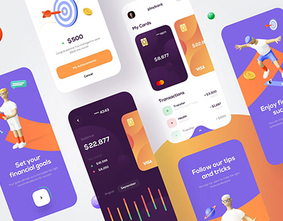 Mobile bank app design