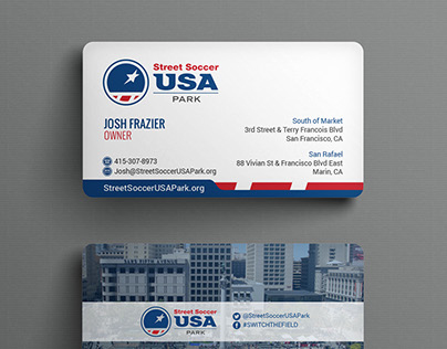 Business Card for Street Soccer USA Park