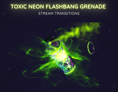 Grenade Flashbang Toxic Green Skull Stream Transition
