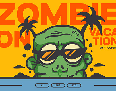 SVG Zombie on Vacation - by Troops 38
