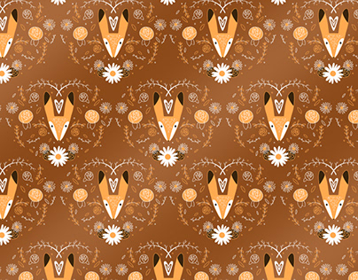 Poster Raposa | Wallpaper Fox Pattern