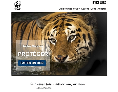 Site onepage WWF (HTML5 - CSS3)