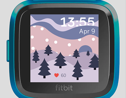 Fitbit clock face - Winter Wonderland