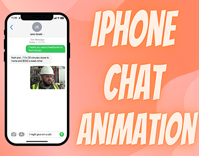Realistic iPhone Text Message Chat Animation