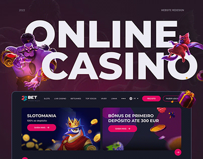 Landing page for online casino