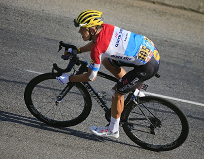 Tour de France cyclist under the sun