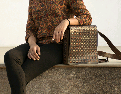 Kutchh leather craft - Unisex Bag