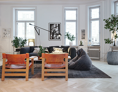 Apartment in Stockholm. Render by reference