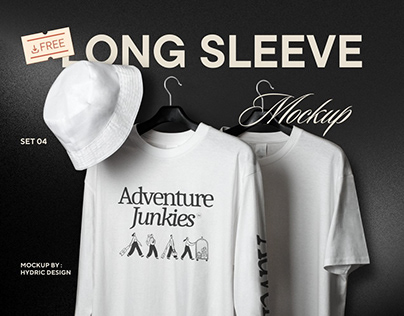 FREE Long Sleeve T-Shirt Mockup