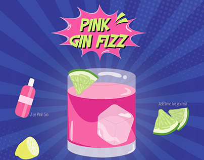 Pop Art Inspired Infographic Cocktail Poster