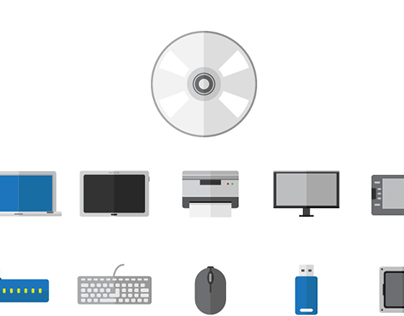 Computer Device Flat Icon
