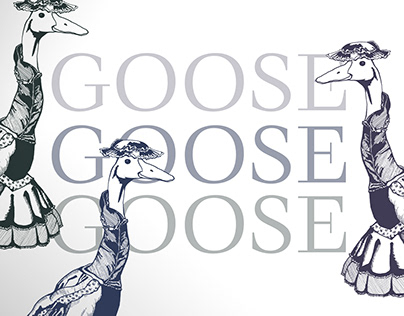 Goose - illustration, pattern