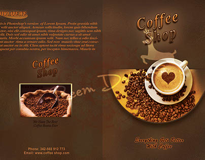 coffe shop menu design cover