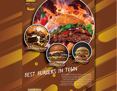 Burger advertisement post