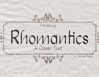 Rhomantics - font