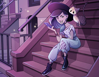 Teenage Witch. Character and Background design.