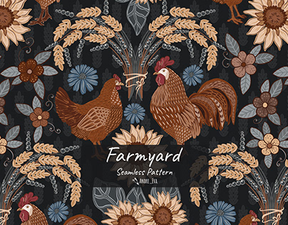 Farmyard (seamless pattern)