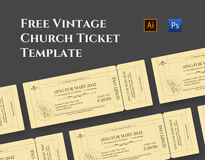 Free Vintage Church Ticket Template