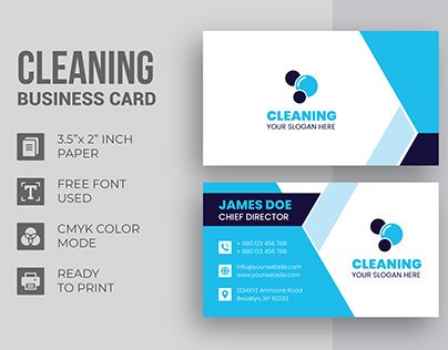 Cleaning Company Business Card Design
