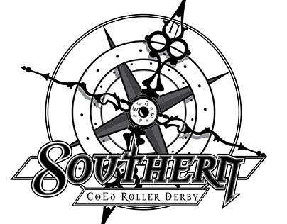 Southern Co-Ed Roller Derby Team Logo