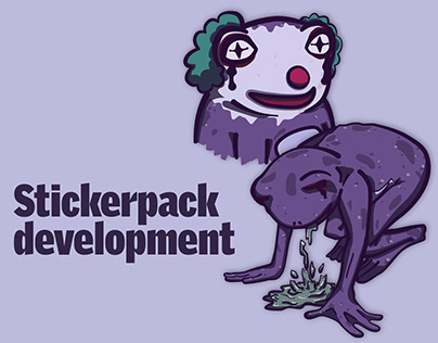 Goth frog sticker pack