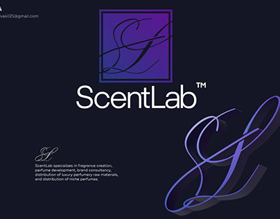 Scent Lab Cursive Logo Concept