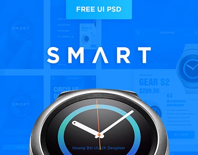 (Free PSD) UI Mobile Watch Tech Fashion