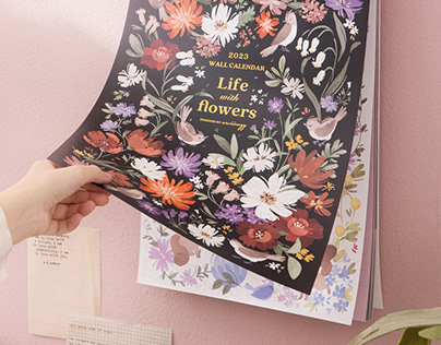 2023 Calendar design | Life with flowers