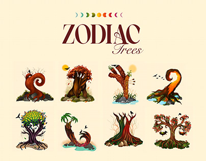 Zodiac Trees || Character Design Illustration