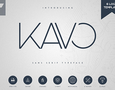 Kavo Sans Serif + 6 Logo Templates