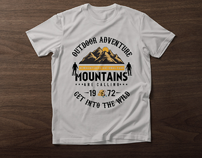 Outdoor mountain T-shirt design