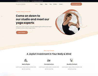 Yoga Website Landing Page Design Template