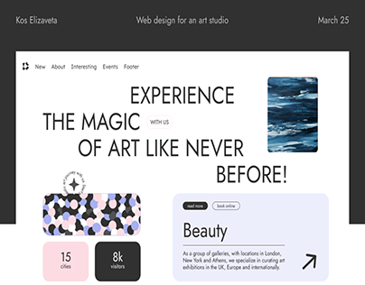 Web design for an art studio