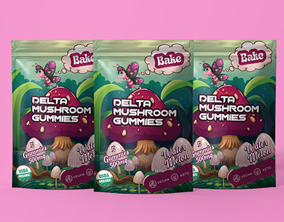 Delta Mushroom Gummies pouch packat design