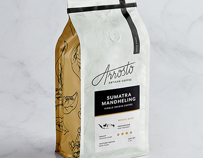 COFFEE LABEL AND PACKAGING DEISGN