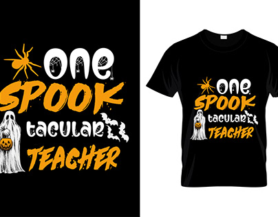 One Spook Tacular Teacher Halloween t-shirt Design