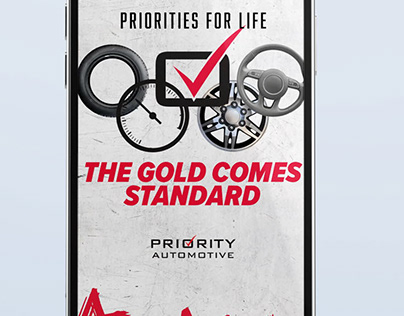 Priority Automotive, "Gold Comes Standard"