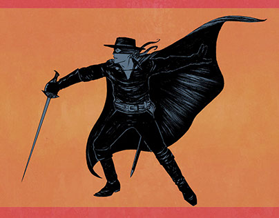 Zorro/Spainsh illustration By Xavier Bermeo. 2016.