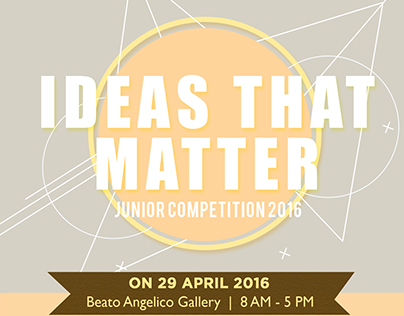 UST CFAD Ideas That Matter: Junior Competition 2016