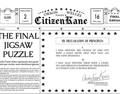 Citizen Kane — a newspaper on the movie