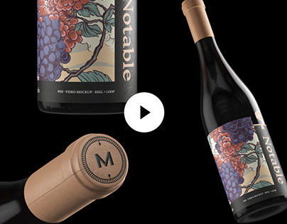 Burgundy Wine Video Mockup - Notable Collection