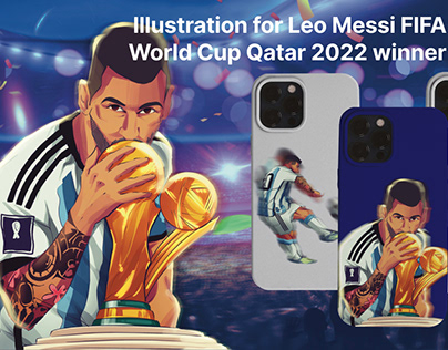 Leo Messi World Cup illustration