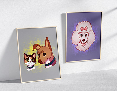 Custom pets portriat | Gift Illustration