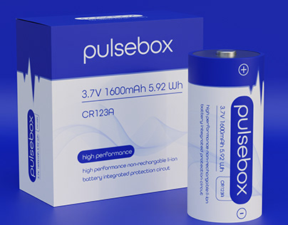 Product Packaging Design For PulseBox Batteries