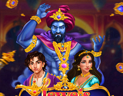 Project thumbnail - JEWELS OF AGRABAH I SLOT GAME ART