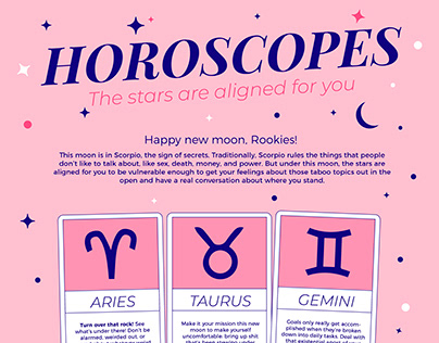 Landing page - Rookie Mag Horoscope