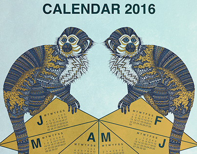 Monkey Calendar 2016