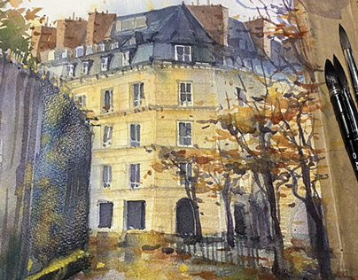 Personal watercolor Paris